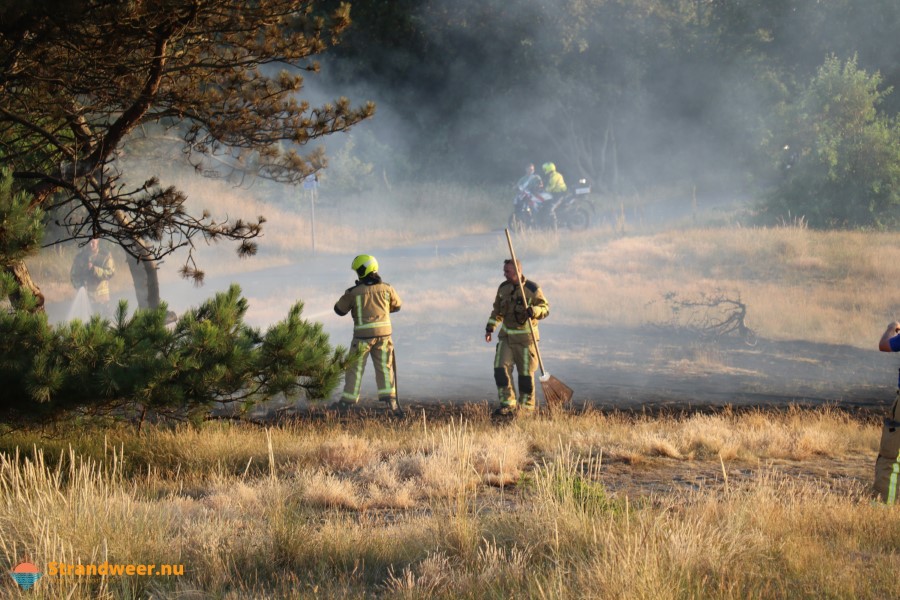 Duinbrand bij Schelpenpad in Monster