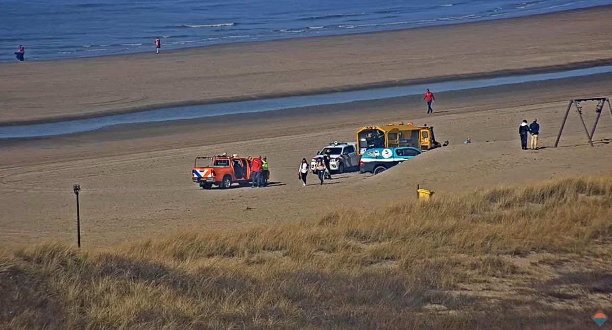 Incident op strand Noordwijk 