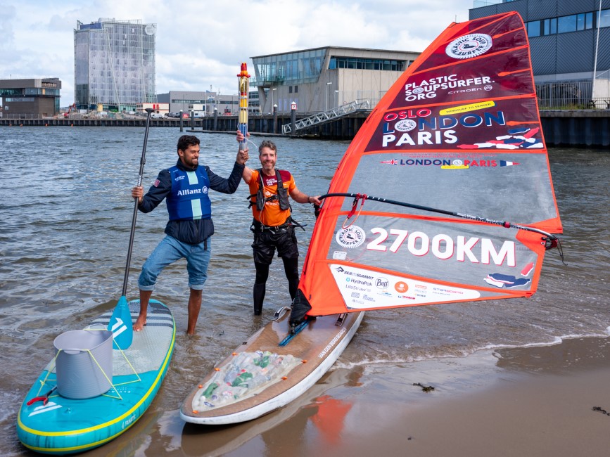Merijn Tinga surft van Londen naar Parijs