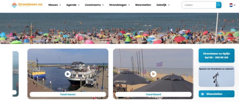 Website Strandweer.nu in een nieuw jasje